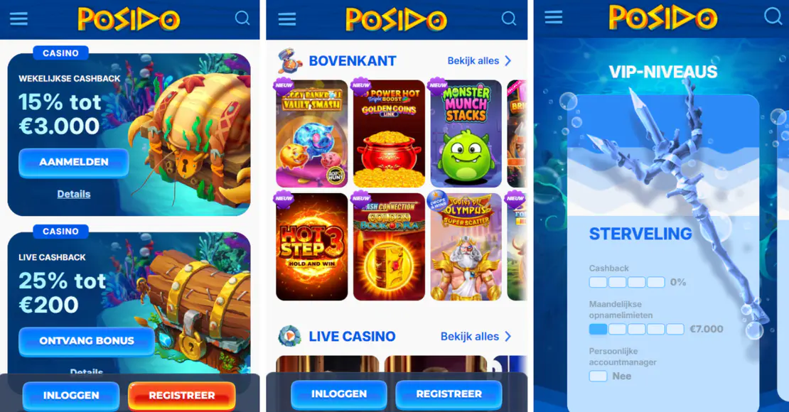 posido casino mobiele browser
